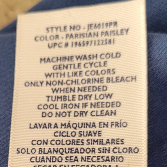 Joie Parisian Paisley Lined Maxi Tiered Boho Chiffon Dress Blue NEW Size 2X - Picture 11 of 14